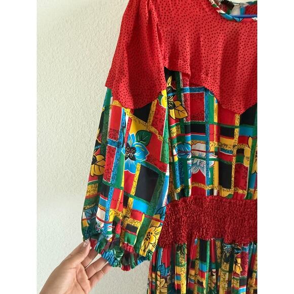 Plaza South Vintage Floral Colorful Dress - Picture 3 of 8